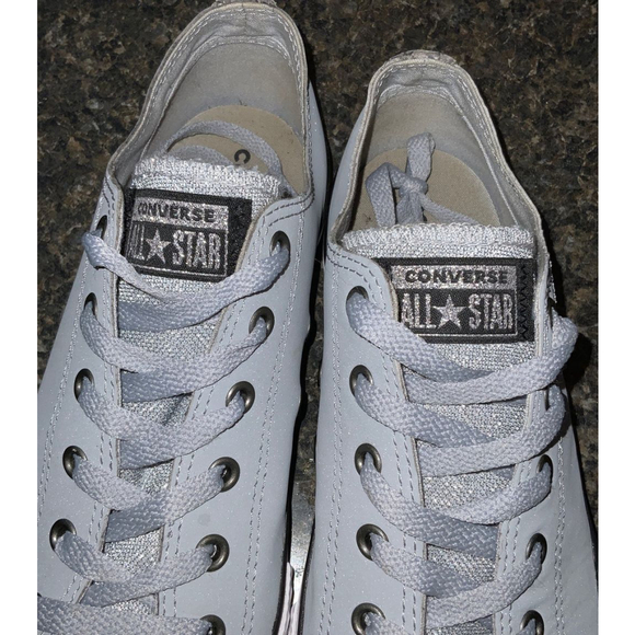 Converse All Star Greyish Blue Leather Sneaker - Picture 3 of 9